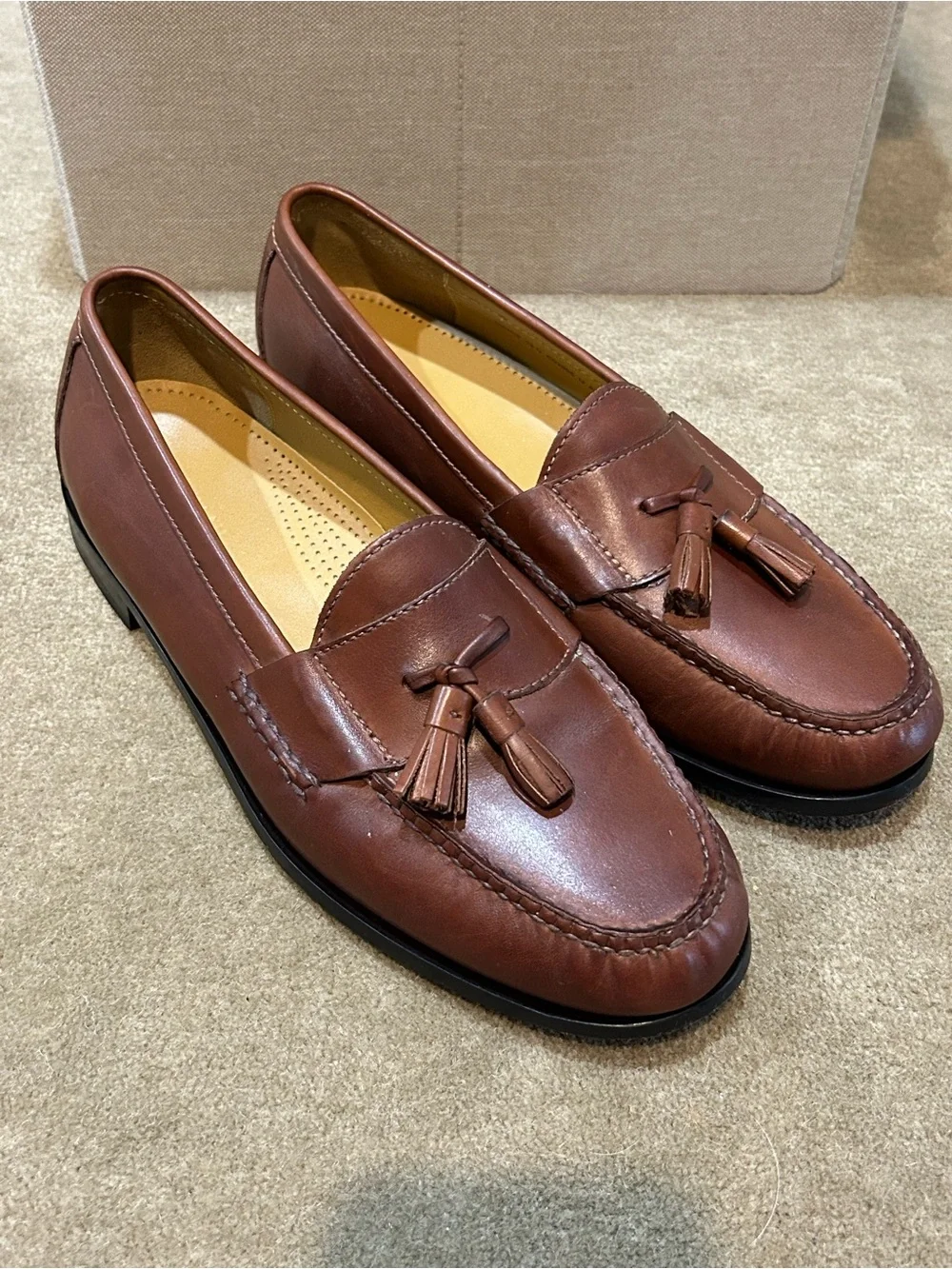 Cole Haan Brown Leather Tassel Loafers Size 12 D, Men's